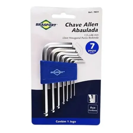 Jogo De Chave Allen Abaulada Brasfort Com 7 Peças
