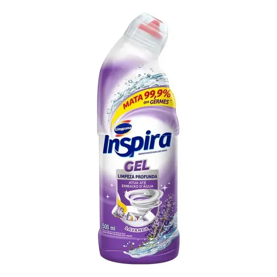 Limpador Sanitário Inspira Gel Bico De Pato 500ml Lavanda