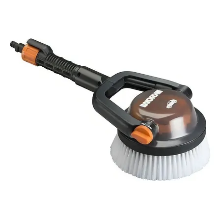 Escova Rotativa Automotiva Ajustável Hydroshot Wa1820 Worx Cor Preto E Laranja Com Cerdas Brancas