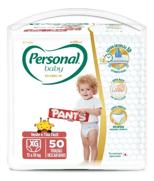Fraldas Personal Baby Premium Pants XG x 50 unidades