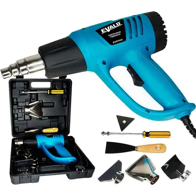 Soprador Térmico 2000w Kit Bicos Espatulas Maleta Evst Evald 127v