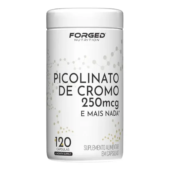 Picolinato De Cromo 250mcg 120 Cápsulas Forged Nutrition Sem sabor