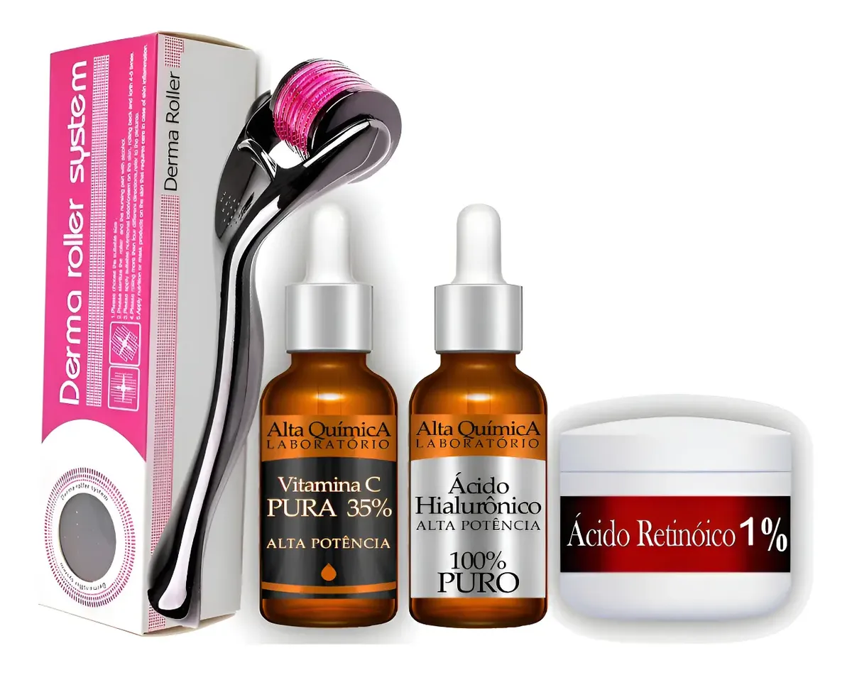 Microagulhamento Dermaroller Ac. Retinóico Vit C Hialuronico