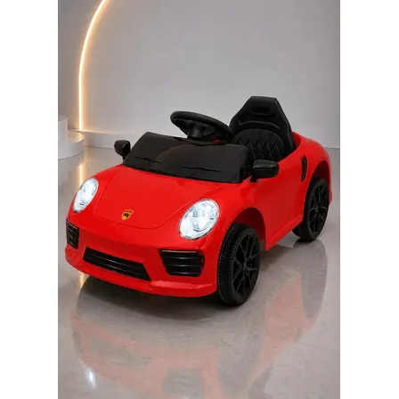 Carrinho Elétrico Infantil Porsche 12v Bang Toys Vermelho Controle Remoto 127/220v