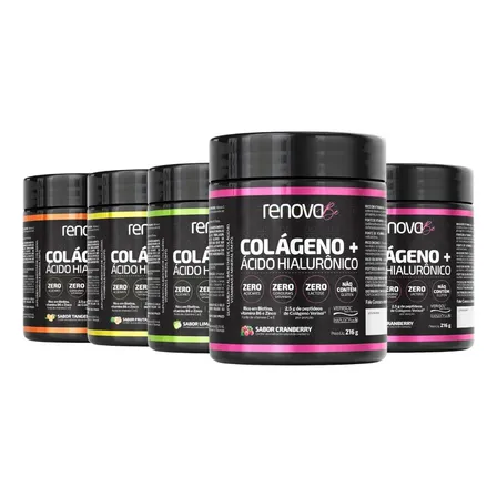 Kit 5x Colágeno + Verisol Ácido Hialurônico Renova Be