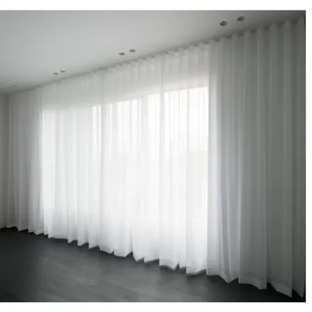 Cortina Gaze De Linho 6m X 2.50 m Branco Wave Trilho Suíço Branco 2.50 Metros