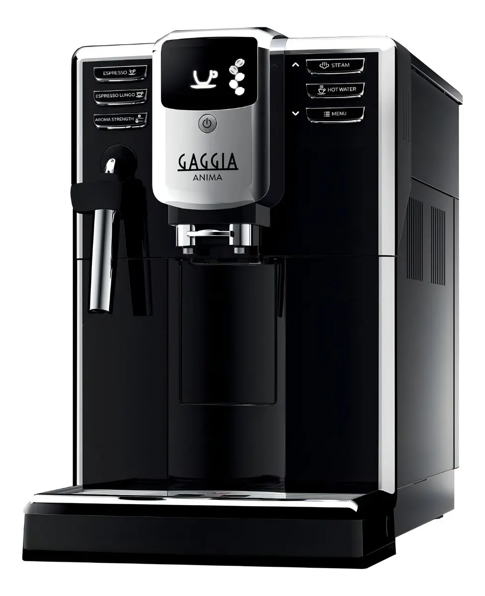 CAFETEIRA GAGGIA AUTOMATICA ANIMA PANNARELLO PRETA E PRATA ESPRESSO