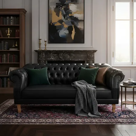Sofá 3 Lugares Chesterfield Clássico Duque Wt