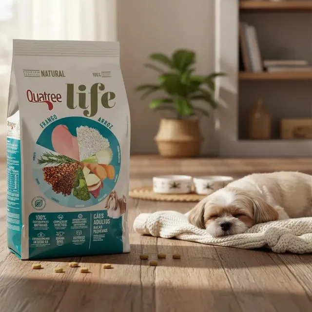 Ração Seca Quatree Life Cães Adultos Pequenos Frango 10,1kg