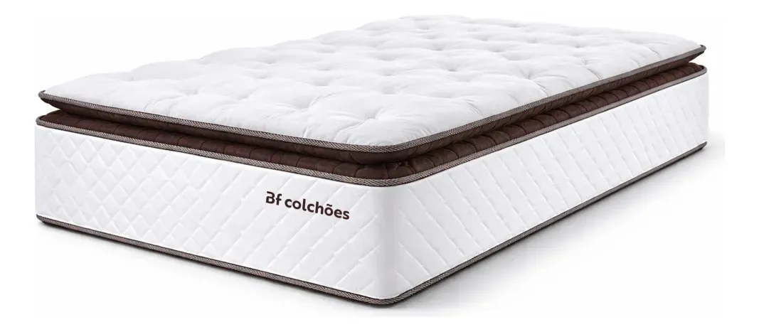 Colchão Solteiro Molas Ensacadas Com Pillow Top 88x188cm
