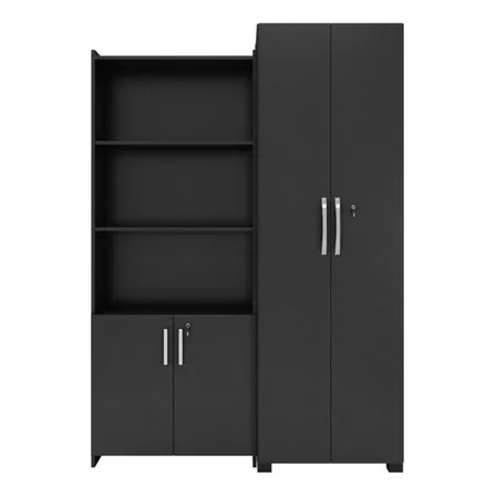 Armário Escritório Espresso Móveis Cj56118/nt4020 Preto