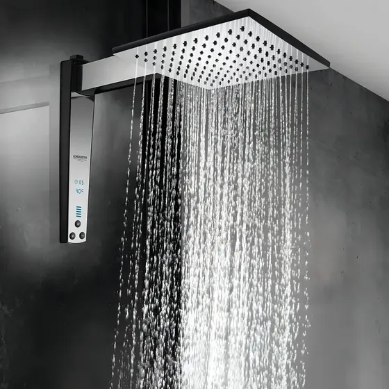 Chuveiro Lorenzetti Acqua Century Digital Preto Cromado