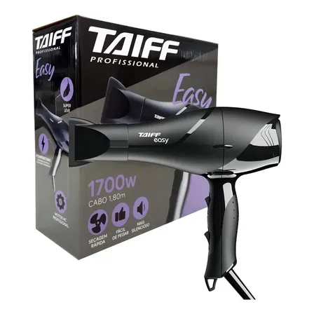 Secador De Cabelos Taiff Easy 1700w, Preto Cor