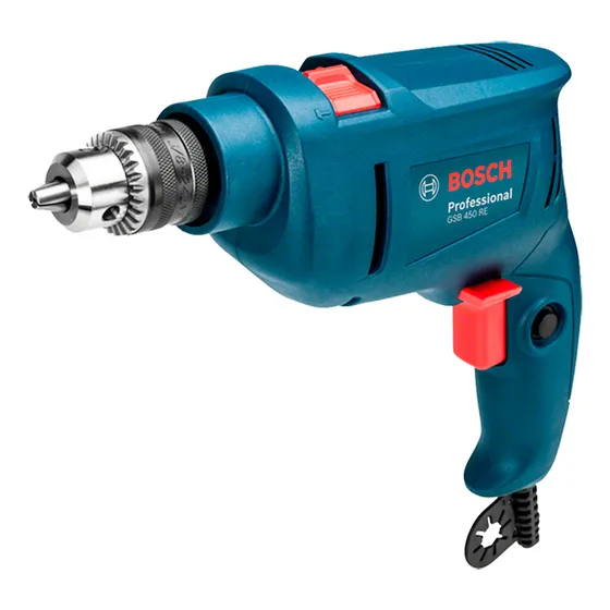 Furadeira De Impacto Bosch Gsb 450 Re 450w Concreto E Metal Cor Azul-escuro Frequência 60
