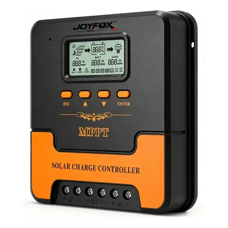 Joyfox Controlador De Carga Painel Solar 100% Mppt 60a Usb 12/24v Lcd Display Regulador Parâmetro Automático