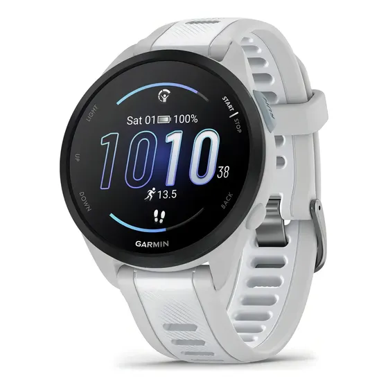 Relógio Garmin Forerunner 165 com Monitor Cardíaco de Pulso e GPS cor cinza
