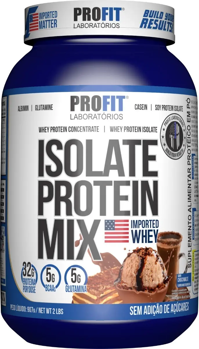 Suplemento en pó ProFit Laboratórios Proteínas de Isolate Protein Mix sabor cookies and cream x 907g