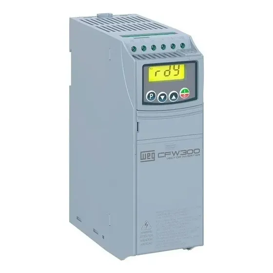 Inversor de Frequência WEG CFW300B10P0B2DB20 10A Monofásico/Trifásico Standard com Frenagem IP20