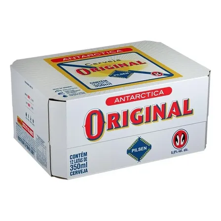 Cerveja Antártica Original Pilsen Clara 350ml 12 Latas