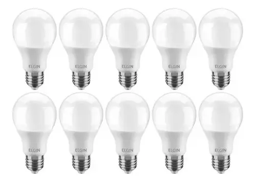 Kit 10 Lâmpada Led 15w 6500k Luz Branco Frio - Elgin Luz Branco-frio