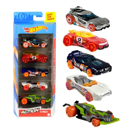 Conjunto 5 Carrinhos Hot Wheels - Mattel