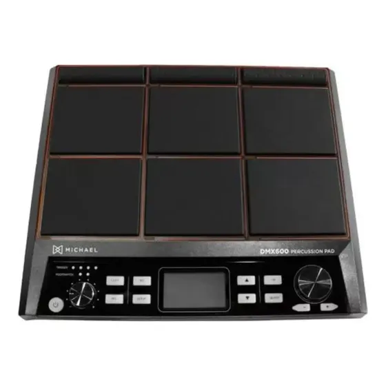 Pad de Percussão Profissional Michael Dmx600 Cor Preto