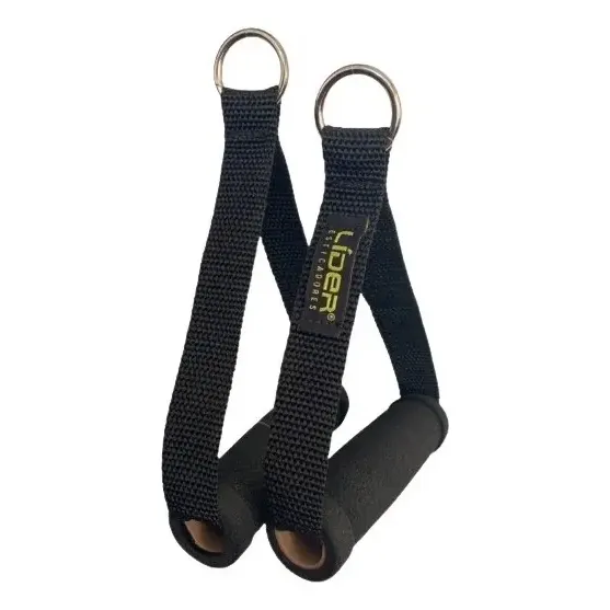 Puxador para Crossover, Pilates e Exercícios em Casa, Preto, Resiste até 80kg