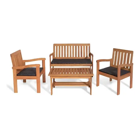 Conjunto Robust para Jardim Madeira Lyptos Grandis Preto Zanimar