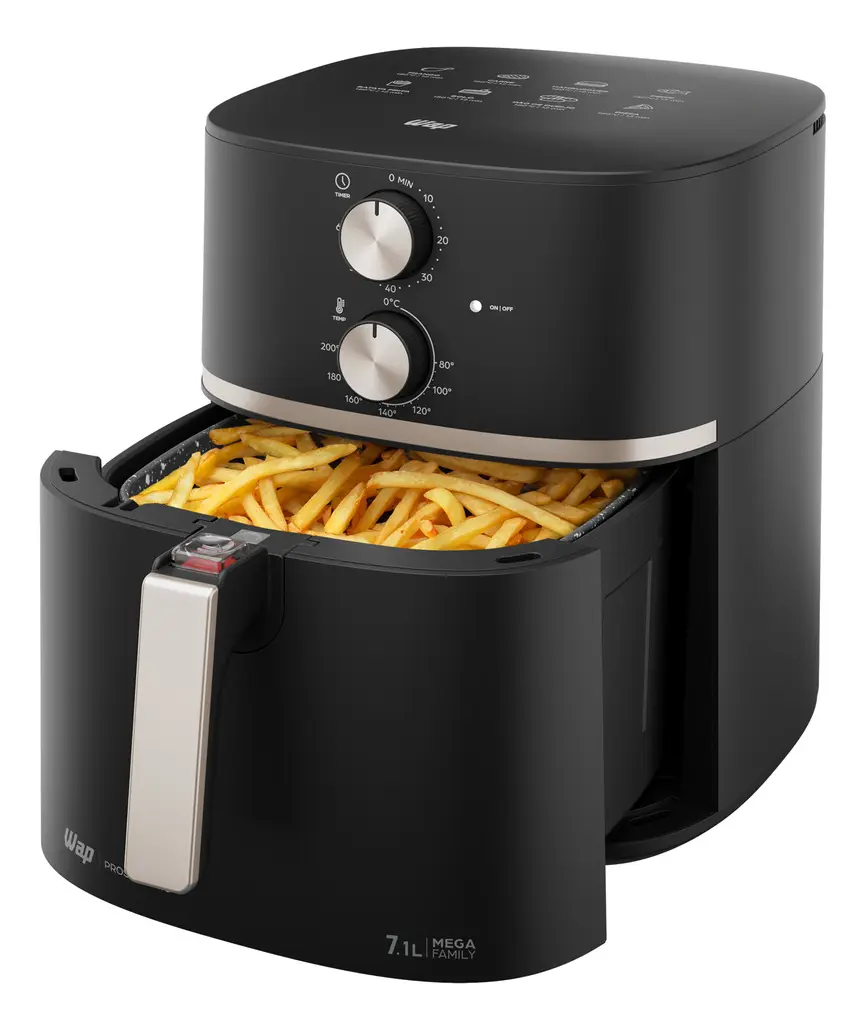Fritadeira Elétrica Air Fryer WAP Mega Family 7,1 Litros Antiaderente 1700W