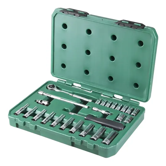 Jogo De Soquetes Sextavados C/ 25 Pçs Sata St09098sj