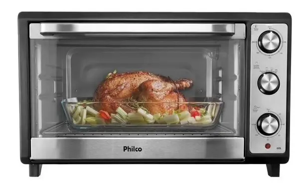 Forno elétrico de mesa Philco PFE60I 60L cor Preto e Cinza