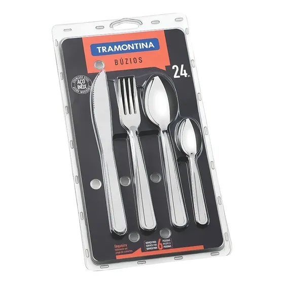Faqueiro Búzios 24 Peças Aço Inox Tramontina 23799/075