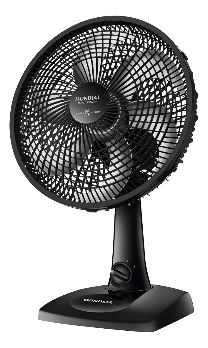 Ventilador De Mesa Mondial Super Power Preto 30cm 127v 30 Cm Preto 127v Prata 6