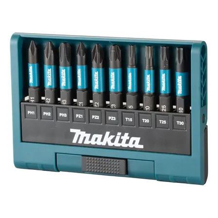 Jogo De Bits Impacto 1/4 Torx Phillips Pozidriv 10pçs Makita
