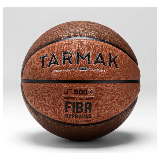 Bola Basquete Tarmak BT500 Tamanho 7 Marrom Poliuretano Adulto