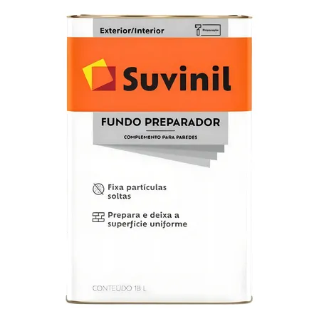 Fundo Preparador Parede Exterior Suvinil 18L Base Água Branco
