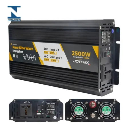 Joyfox Inversor Energia Onda Senoidal Pura 2500w Pico 5000w 24v Para 220 V 60hz Usb Conversor Transformador Tensão