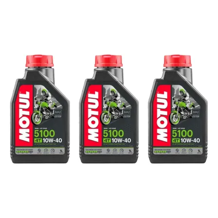 Óleo de motor Motul semi-sintético 10W-40 para moto/quadriciclo de 3 unidades / 3L