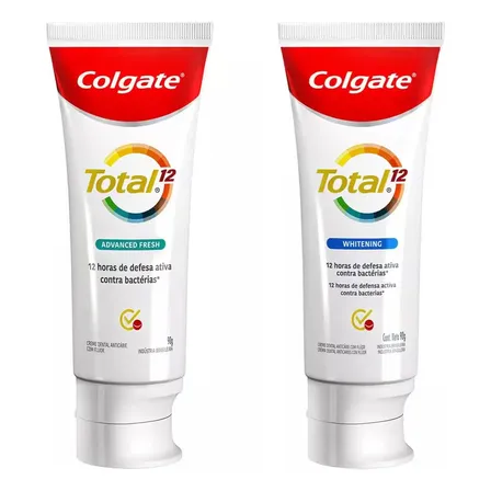 Creme Dental Total Prevenção Ativa Whitening E Advanced Fresh Colgate