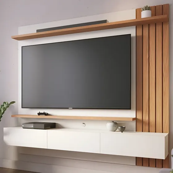 Painel Para Tv Até 70 Polegadas 3 Portas Basculantes 2