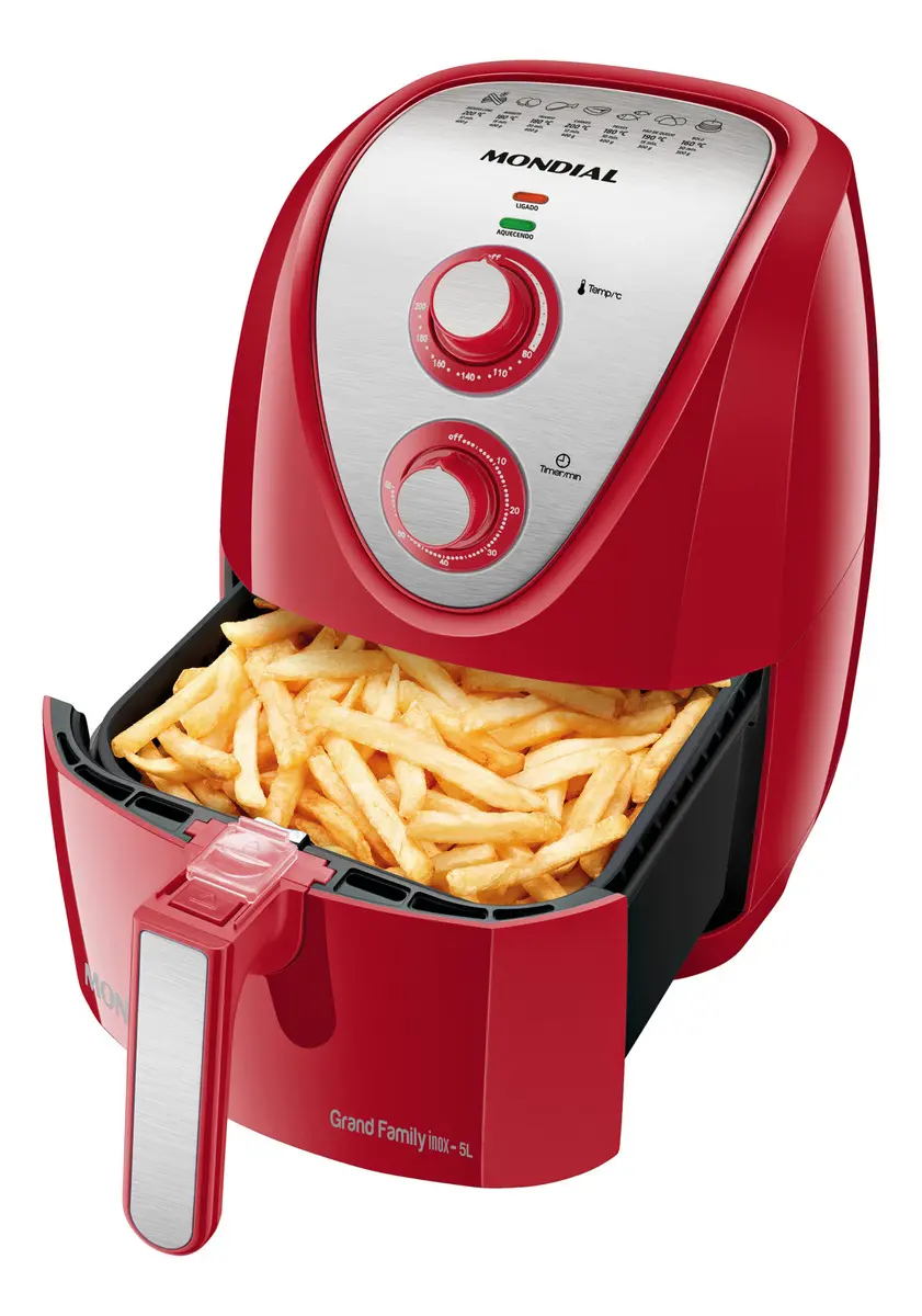 Fritadeira Sem Óleo Air Fryer 5L Mondial 1900W - AFN-50-RI