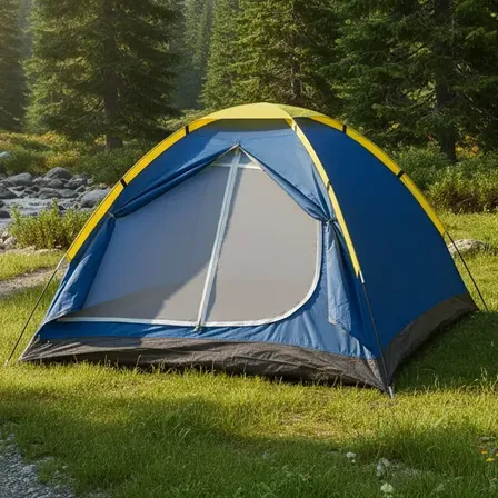 Barraca Iglu 2 Pessoas Azul E Amarelo Mor