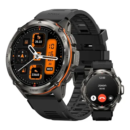 Relogio Smartwatch Masculino Kospet T3 Ultra,1.43"Amoled Relogio Esportivo Inteligente Gps,5atm&Ip69k, Chamadas Bluetooth Monitor De Frequência Cardíaca/SPO2/Sono,60 Dias De Bateria