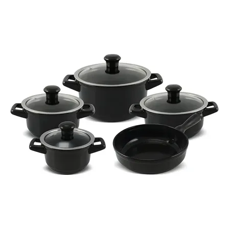 Conjunto De Panelas Ceraflame Duo Smart 5 Peças Preto