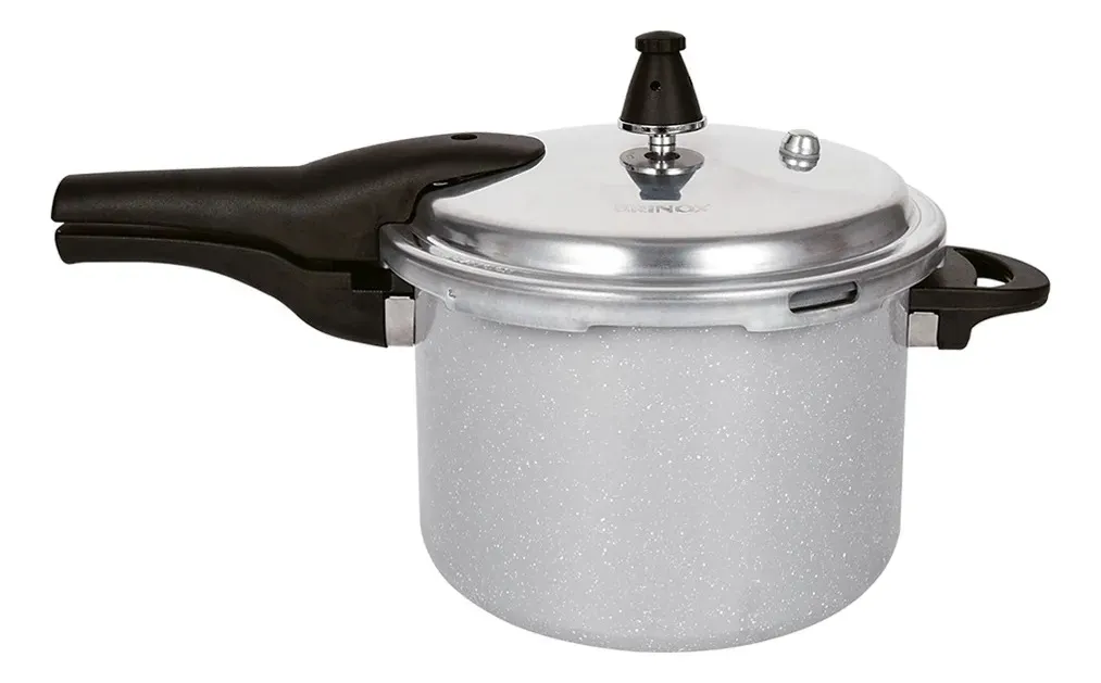 Panela De Pressao Indução Antiaderente 5,4 Lts Gris Brinox Cor Cinza