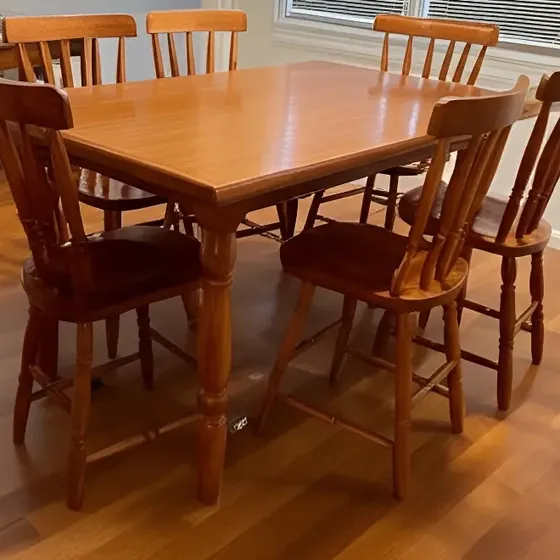 Conjunto Mesa De Jantar 160cm/6 Cadeiras Multimóveis Cr50085 Cor Mel