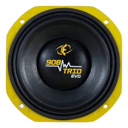 Alto Falante Médio Grave Eros E908 Trio 8 Pol 450 Rms 6 Ohms Cor Amarelo