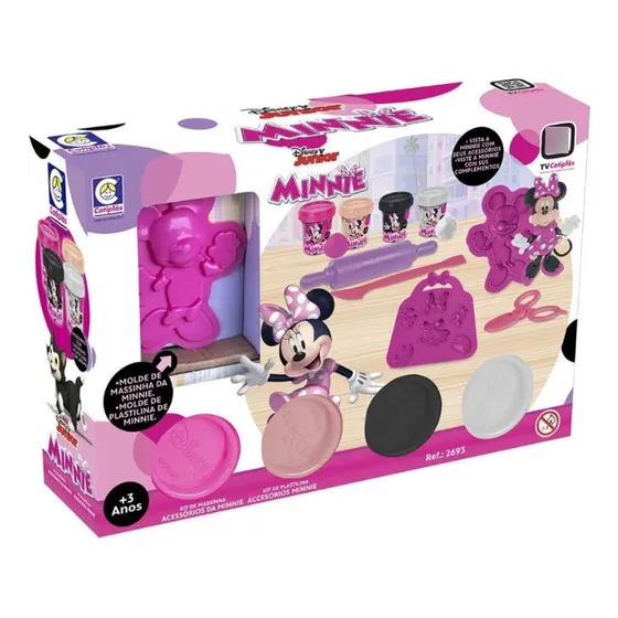 Kit Massinha Da Minnie Disney C/ Acessórios - Cotiplás