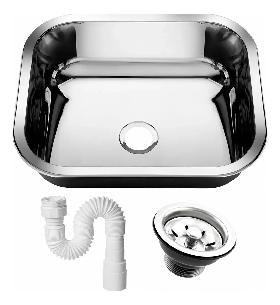 Cuba Pia Inox Cozinha Numero 0 40x34x14 430 American Steel Sem Cor