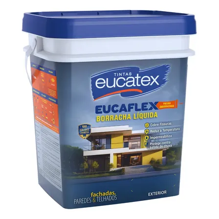Tinta emborrachada hidrorrepelente Eucatex Cores 20kg acabamento fosco cor areia saara